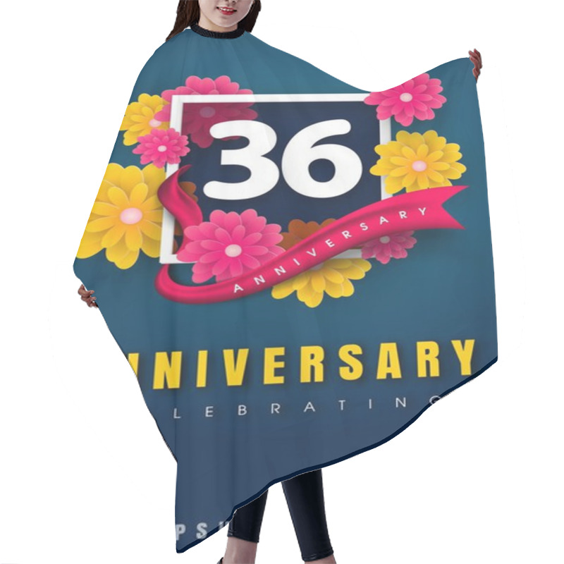 Personality  Anniversary Invitation Card Template Design Hair Cutting Cape