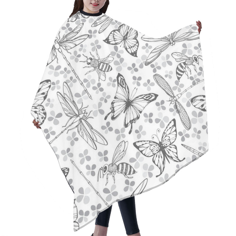 Personality  Flying Insects Seamless Pattern Hair Cutting Cape