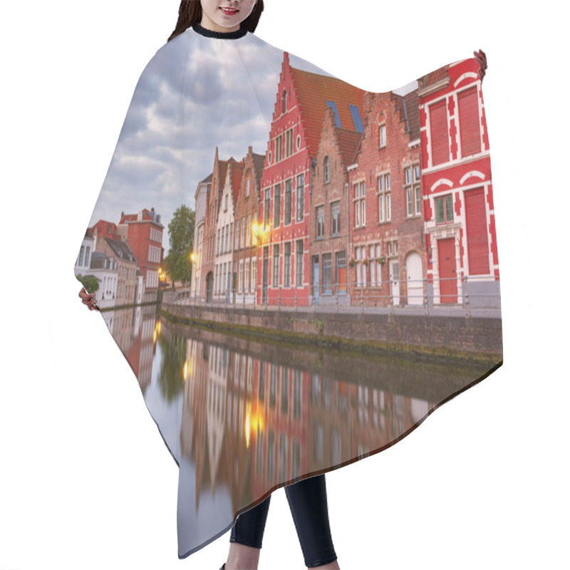 Personality  Bruges Canal At Twilight, Belgium Hair Cutting Cape