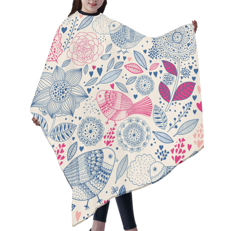 Personality  Floral Background Hair Cutting Cape