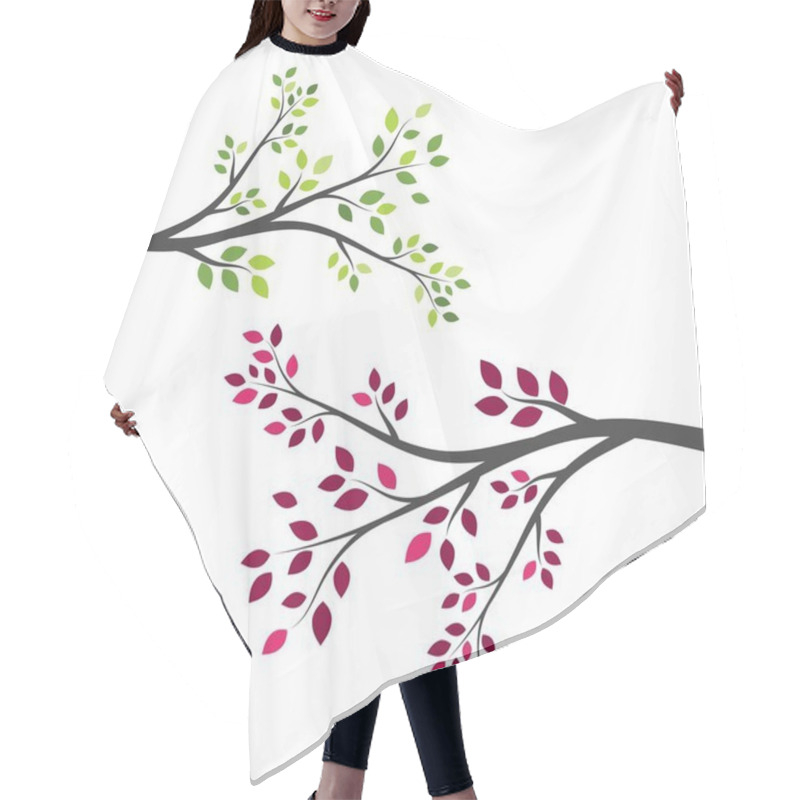 Personality  Tree Branch Vector Ilustration Design Template Hair Cutting Cape