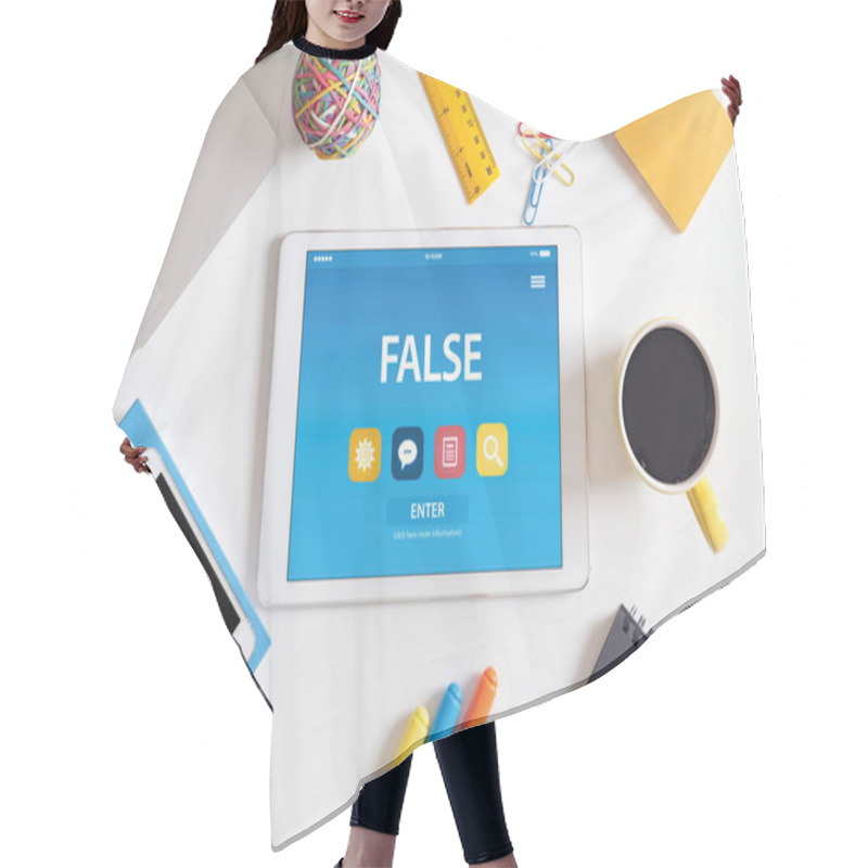 Personality  False CONCEPT ON TABLET PC  Hair Cutting Cape