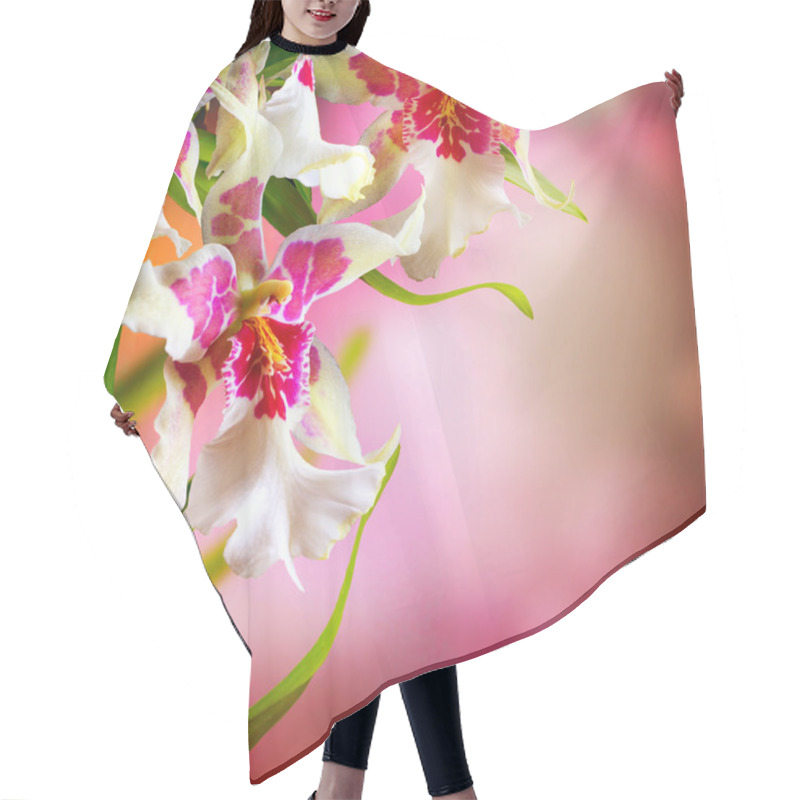 Personality  Orchid Flowers Design Hair Cutting Cape