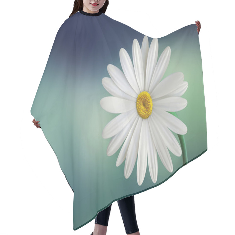 Personality  Camomile On Blue  Background Hair Cutting Cape