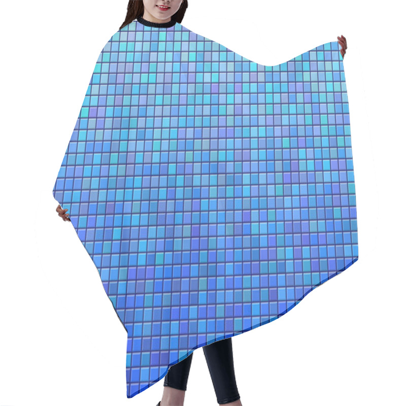 Personality  Blue Tile Hair Cutting Cape