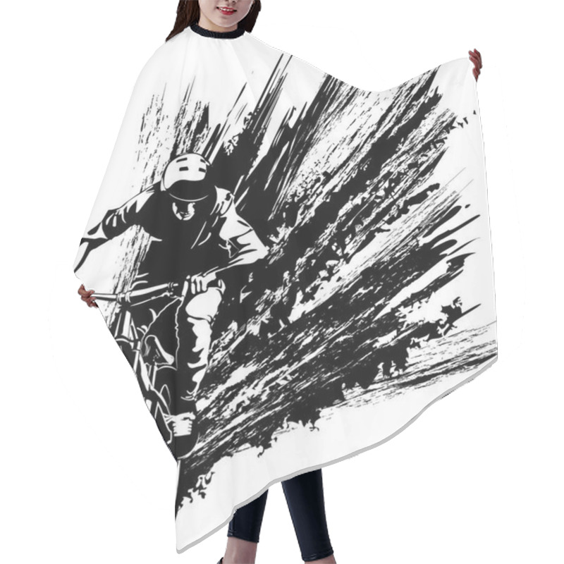 Personality  Cyclist Hair Cutting Cape