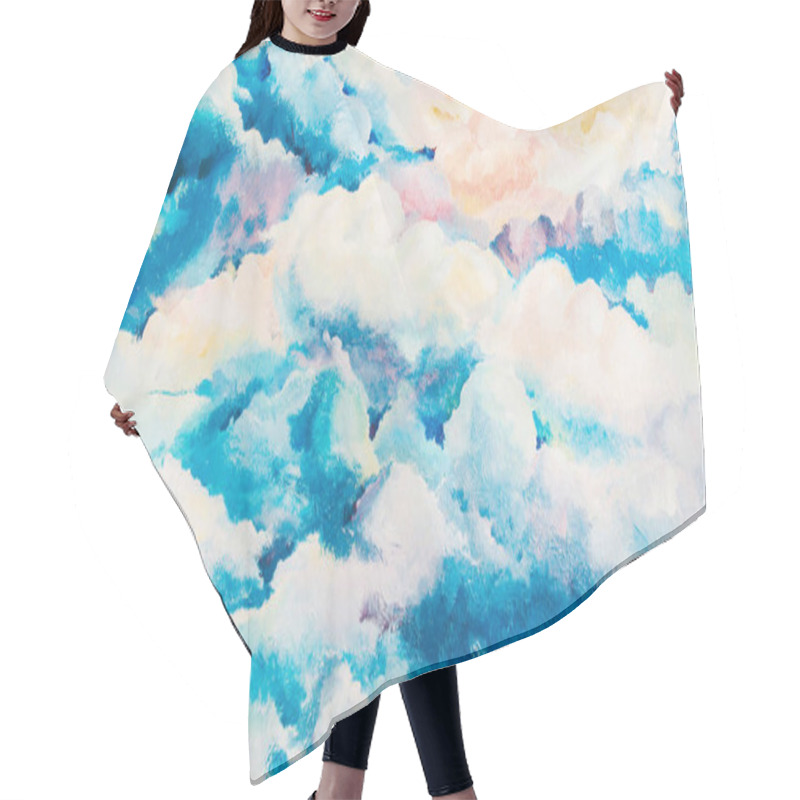 Personality  Creative Artwork Decorative Pattern Clouds Sky Hair Cutting Cape