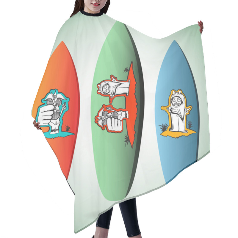 Personality  Vector Surfboards Designs Hair Cutting Cape