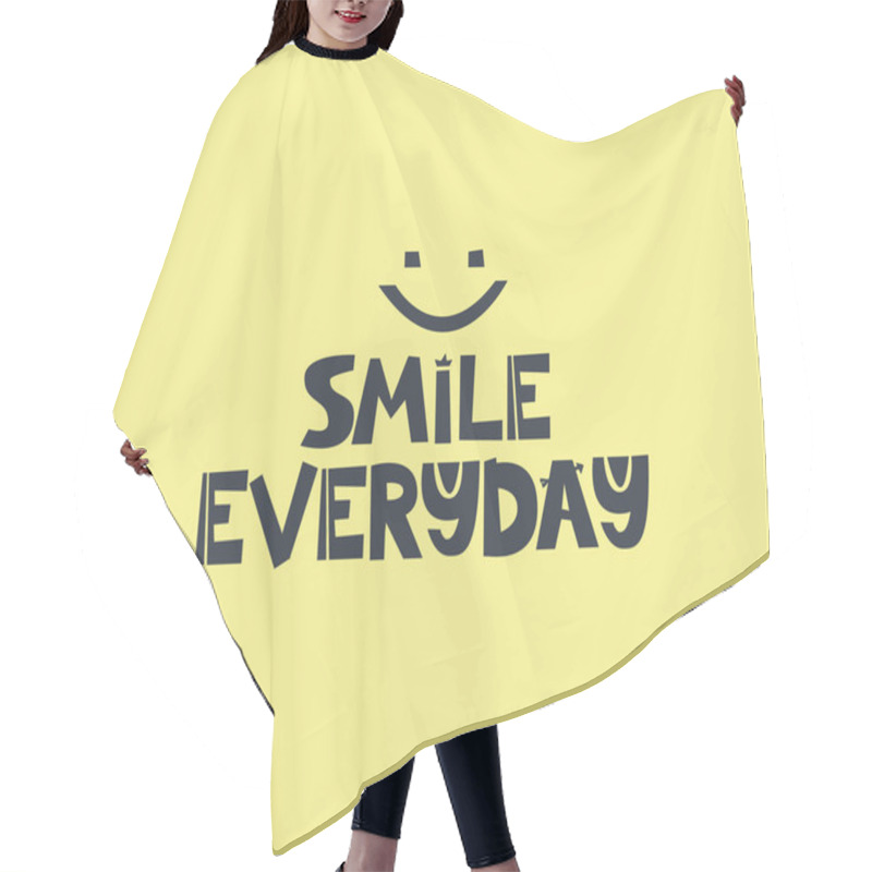 Personality  Smile Everyday Slogan Hair Cutting Cape