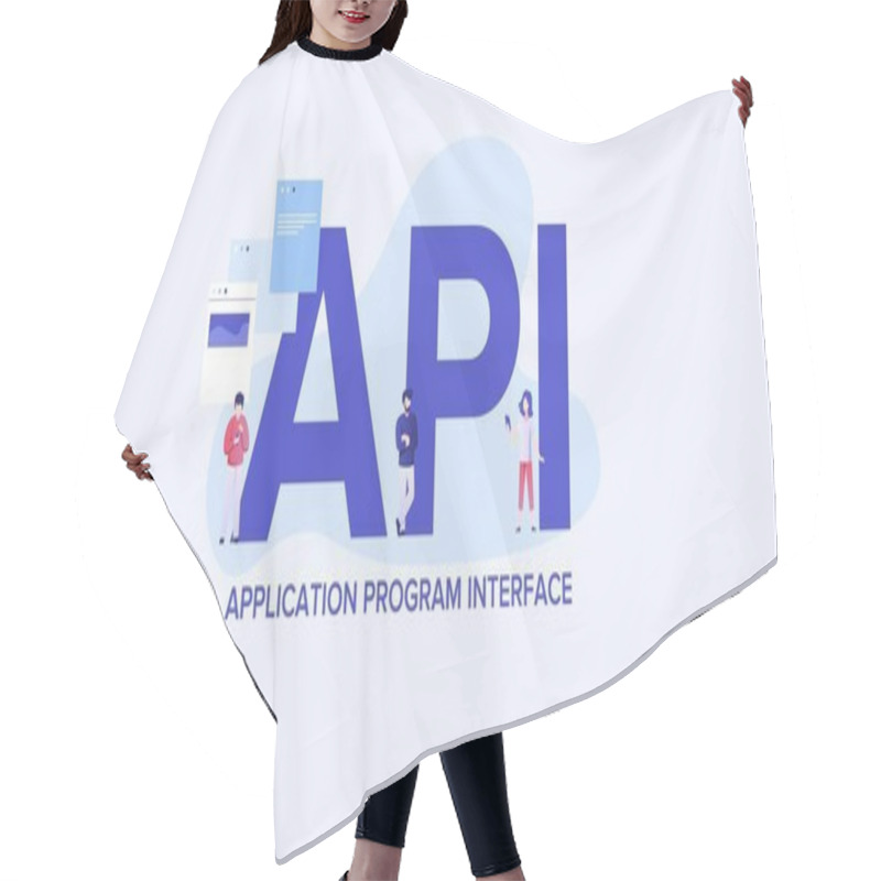 Personality  API Application Programming Interface . Providing Convenient Coding And Development Technologies And Interaction Web. Hair Cutting Cape