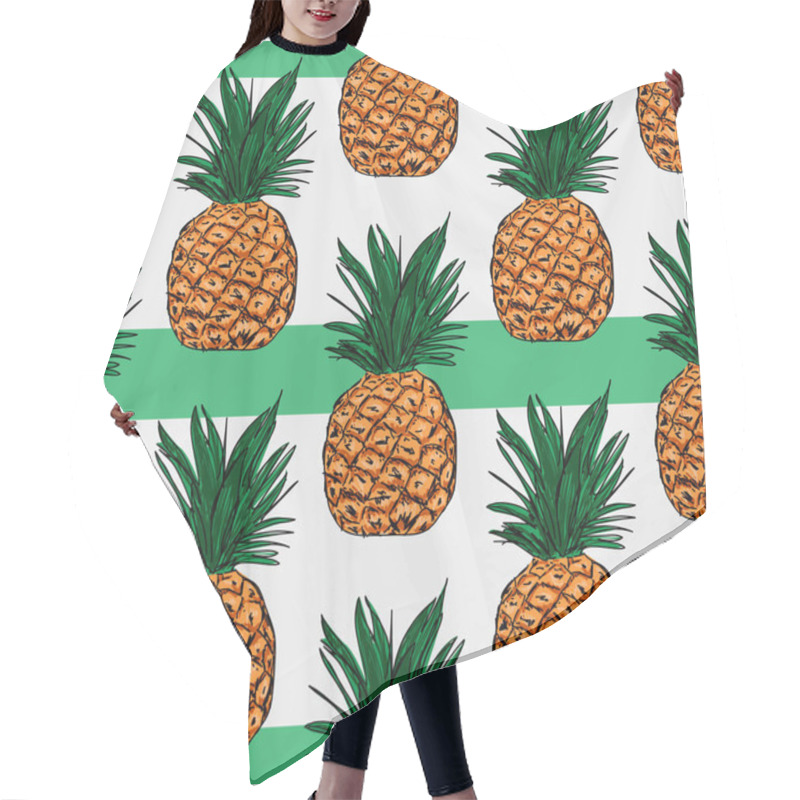 Personality   Pattern With Pineapple  Hair Cutting Cape