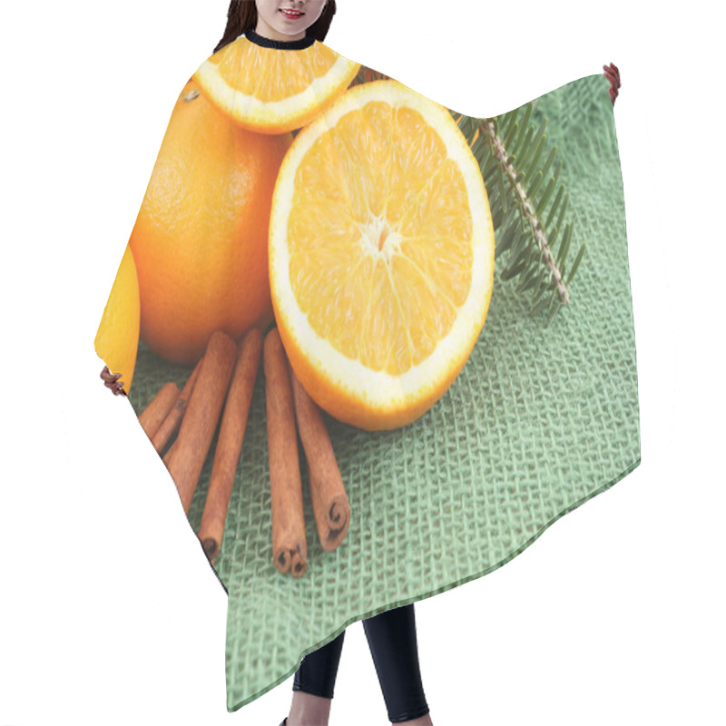 Personality  Orange Aroma Hair Cutting Cape