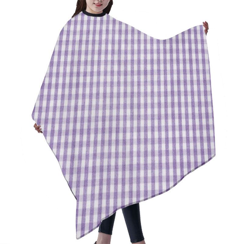 Personality  Violet And White Checkered Fabric Background Texture  Hair Cutting Cape