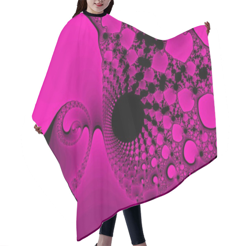 Personality  Pink Fractal Background Hair Cutting Cape