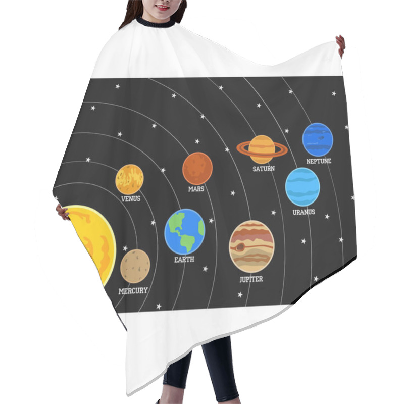 Personality  The Solar System, The Milky Way Galaxy, The Study Of Astronomy Hair Cutting Cape