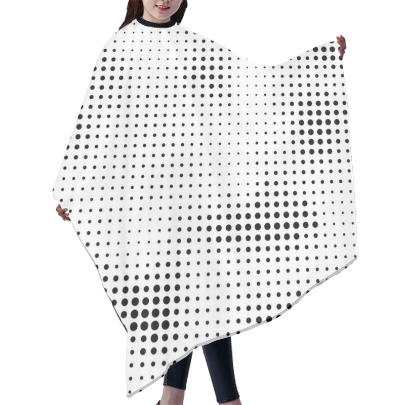 Personality  Abstract Halftone Texture. Vector. Minimalism. Hair Cutting Cape