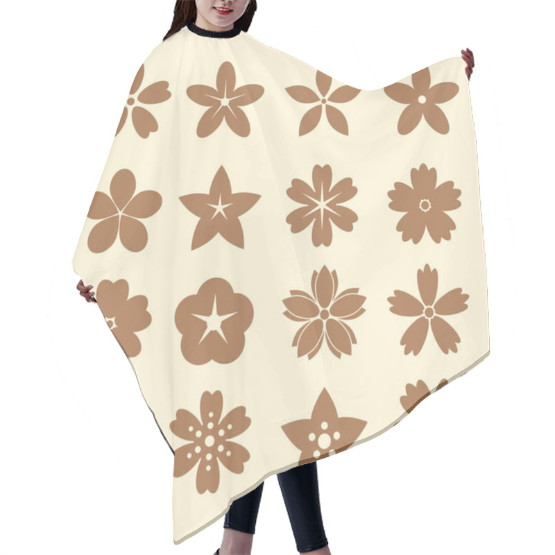 Personality  Flower Icons For Pattern Hair Cutting Cape