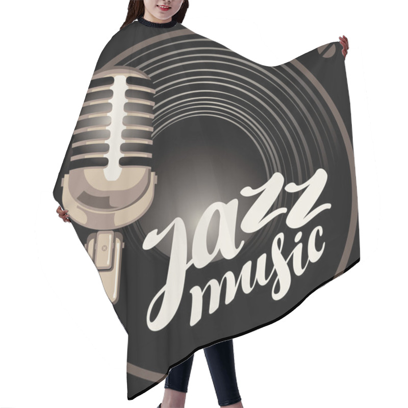 Personality  Banner With Acoustic Speaker And Microphone Hair Cutting Cape