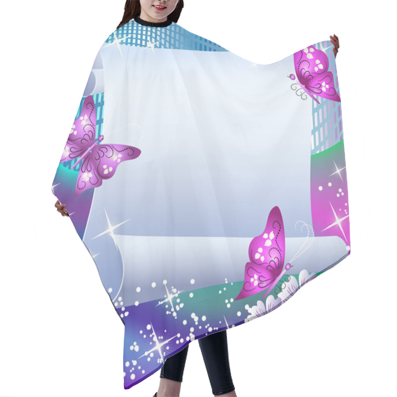 Personality  Magic Background With Paper Hair Cutting Cape