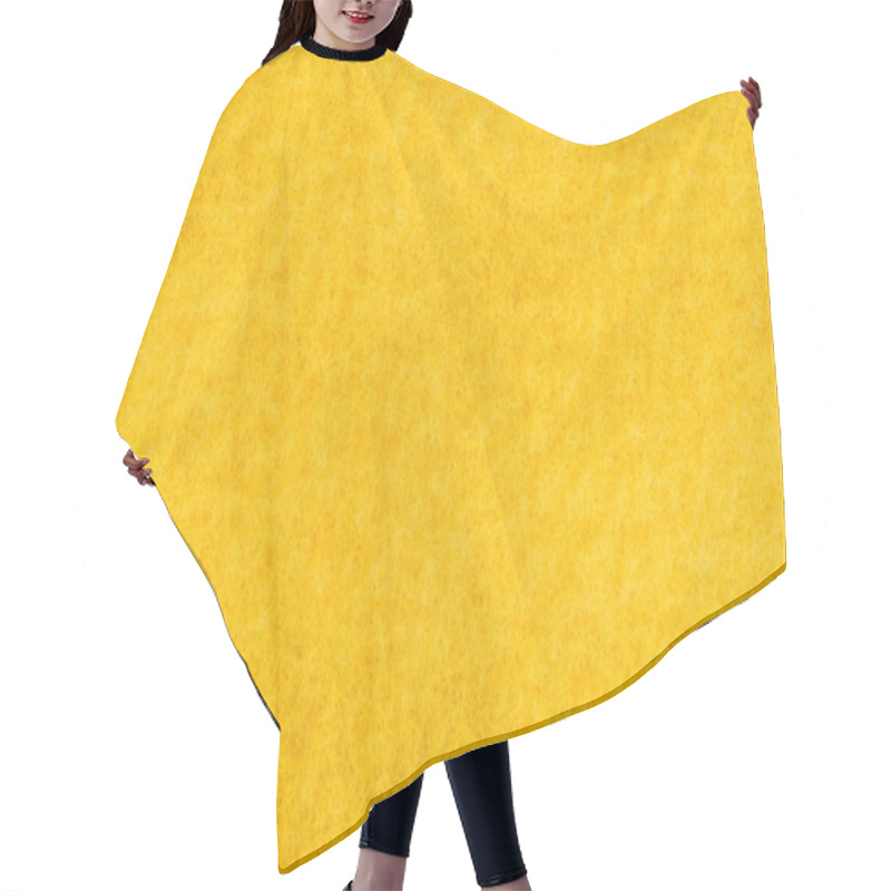 Personality  Yellow Felt Texture Hair Cutting Cape