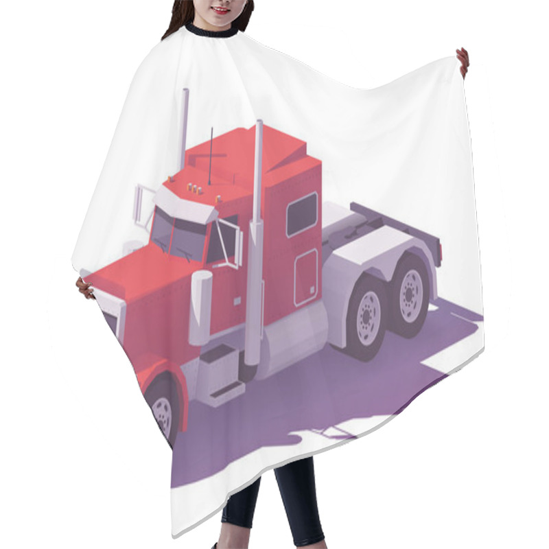 Personality  Vector Low Poly American Classic Truck Hair Cutting Cape