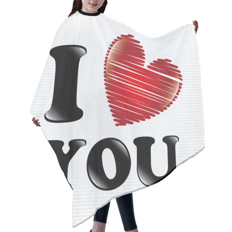 Personality  I Love You Hair Cutting Cape