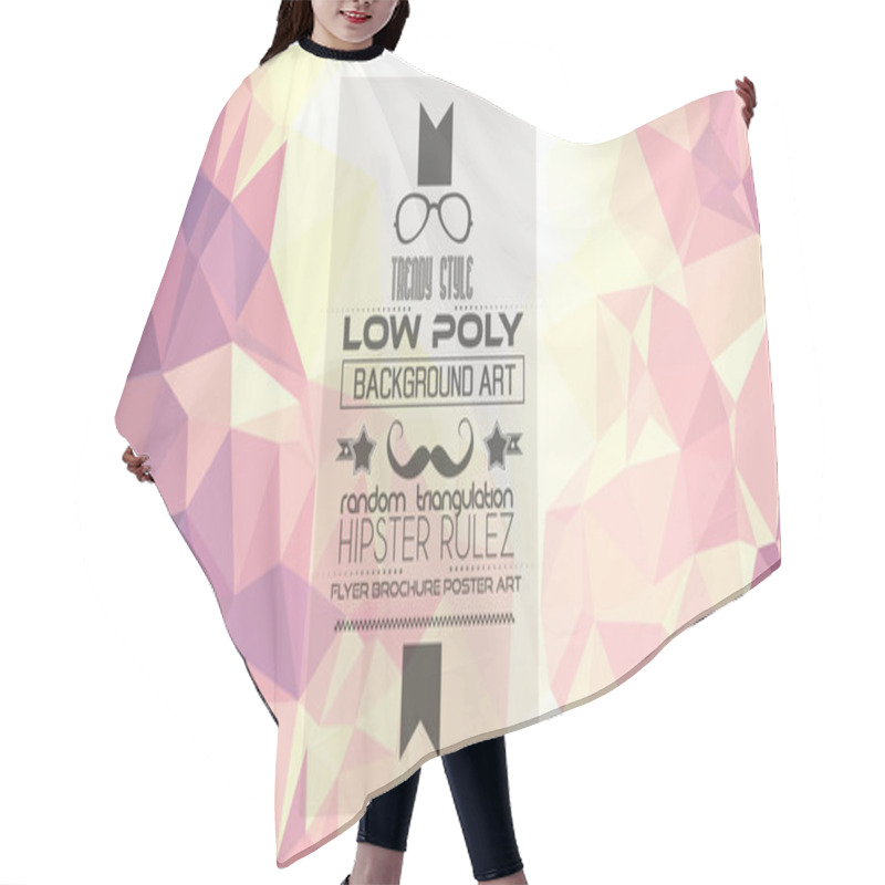 Personality  Low Poly Triangular Background Hair Cutting Cape