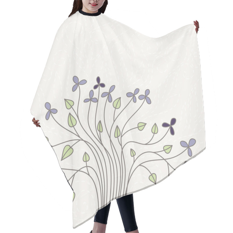 Personality  Floral Background Hair Cutting Cape