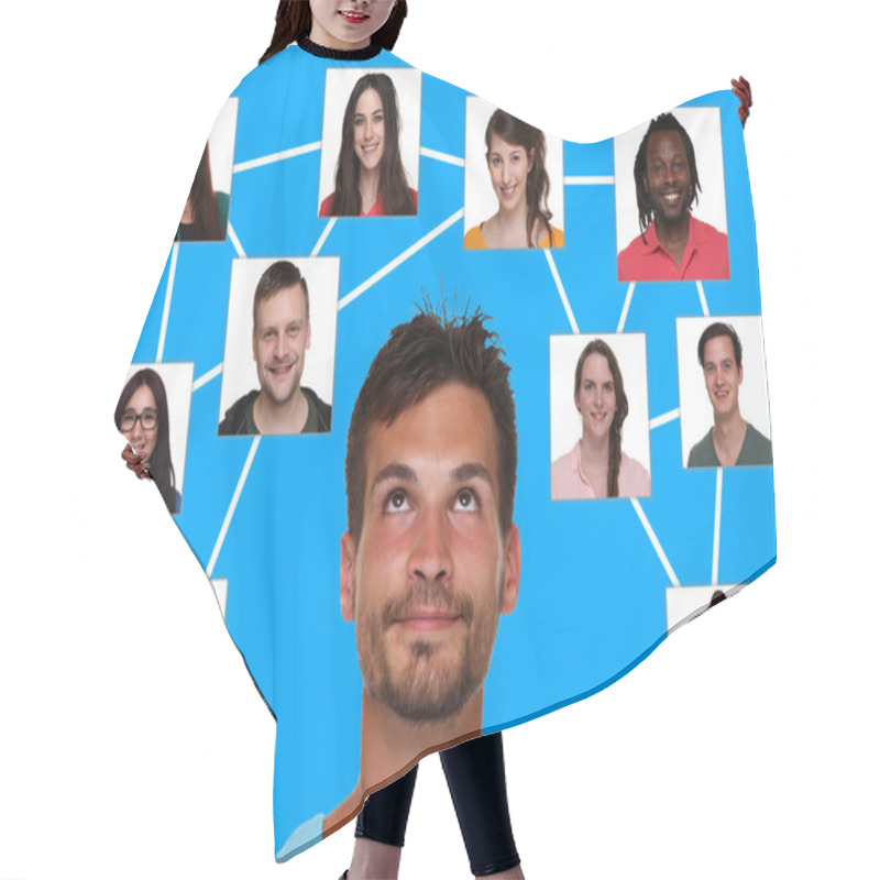 Personality  Relations, Friends And Contacts In Social Network Hair Cutting Cape