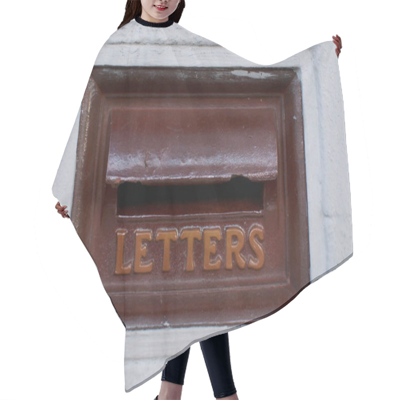 Personality  Old Metallic Mail Box With Letters Inscription Hair Cutting Cape