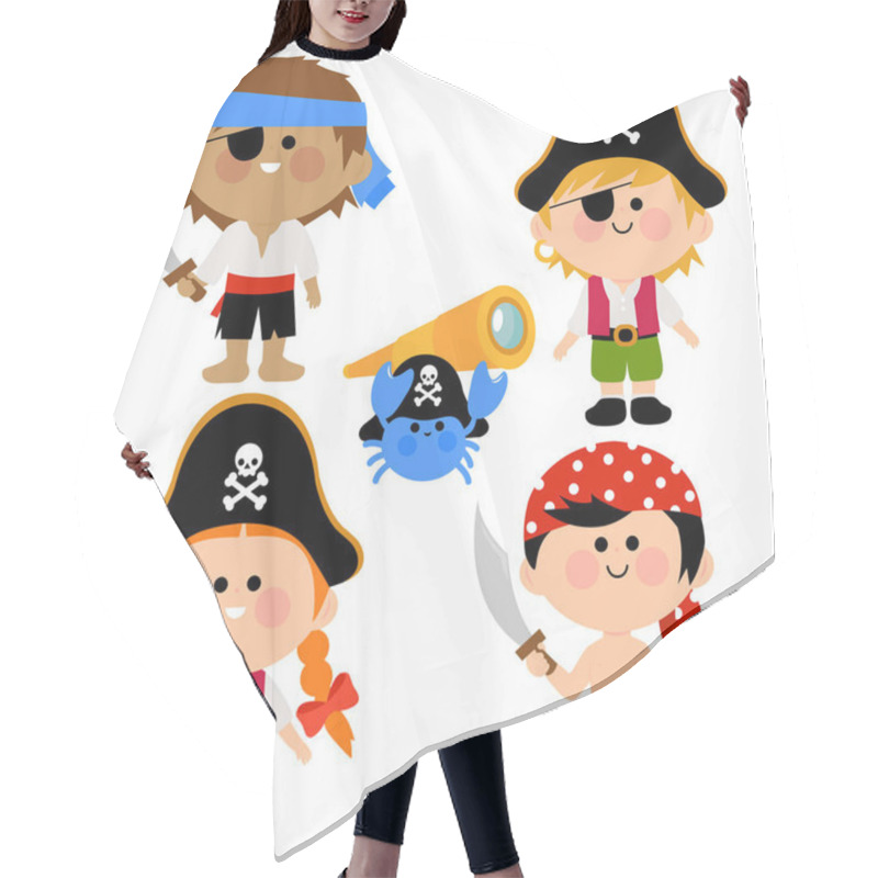 Personality  Pirate Children. Vector Illustration Hair Cutting Cape