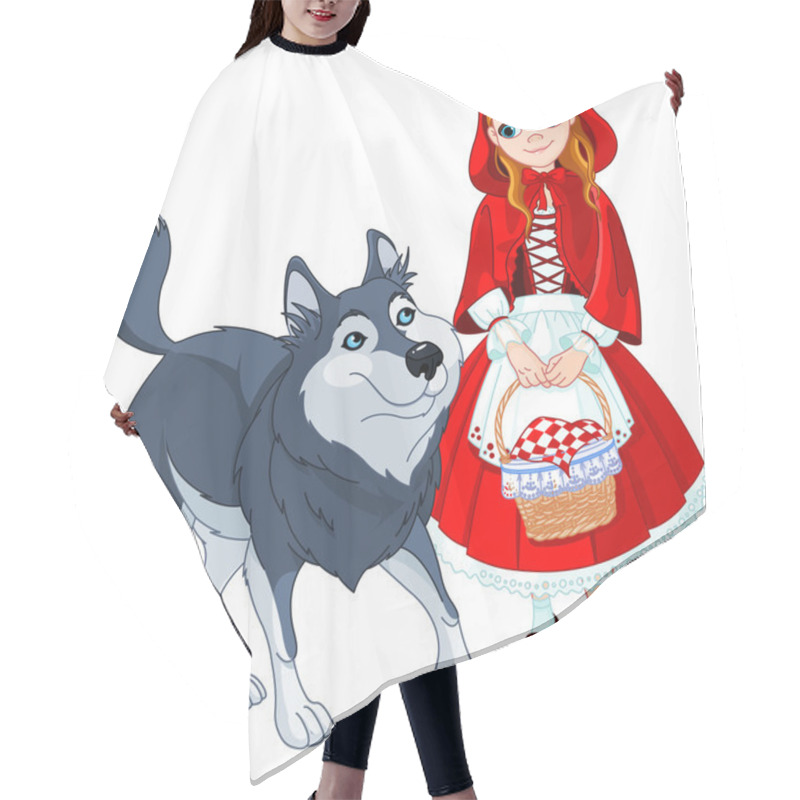 Personality  Little Red Riding Hood And Wolf Hair Cutting Cape