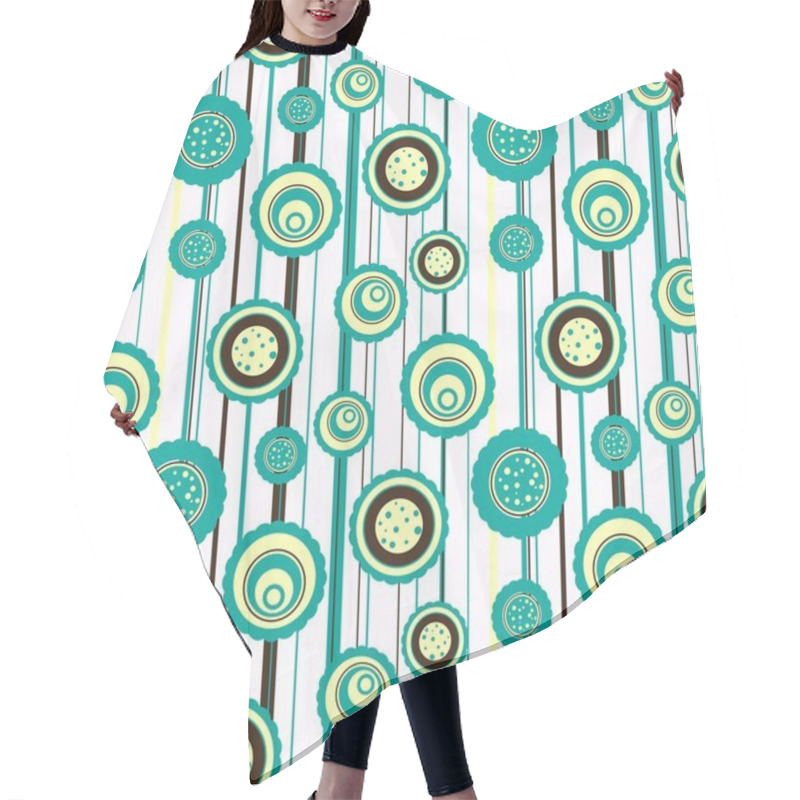 Personality  Seamless Circle Pattern Hair Cutting Cape