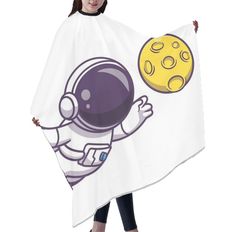 Personality  Cute Astronaut Themed Vector Design Suitable For A Children's Book Cover Hair Cutting Cape