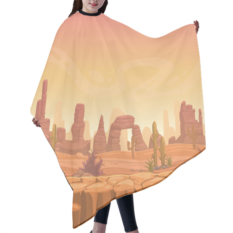 Personality  Seamless Prairie Landscape Hair Cutting Cape