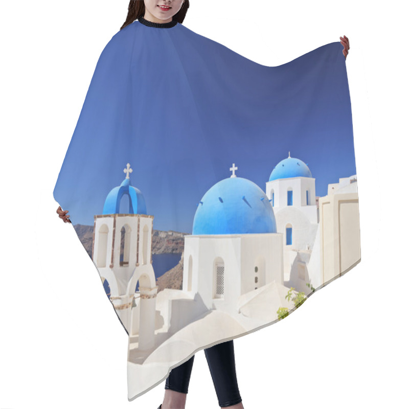 Personality  Dome Church In Oia Village Hair Cutting Cape