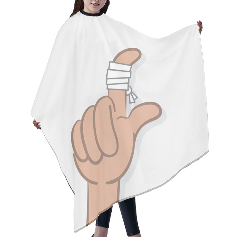 Personality  Finger Bandaged Hair Cutting Cape