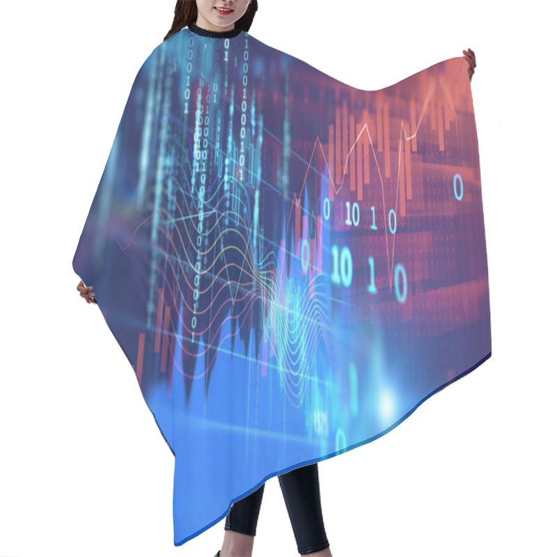 Personality  Technical Financial Graph On Technology Abstract Background Hair Cutting Cape