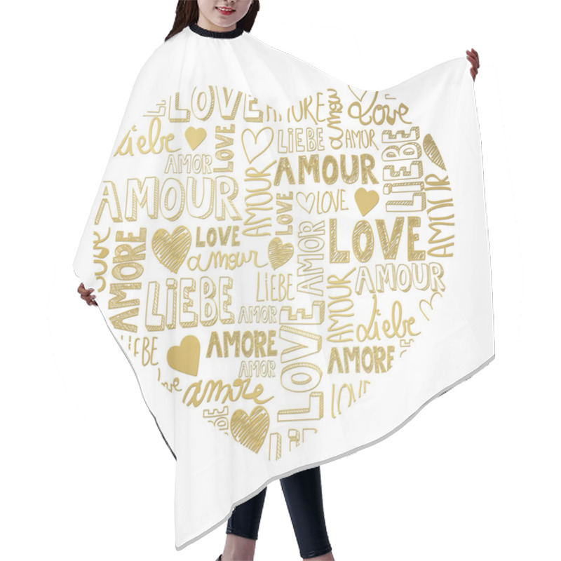 Personality  Heart Of Love Hair Cutting Cape