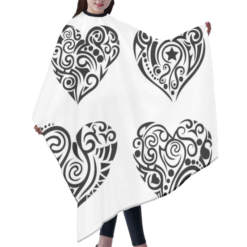 Personality  Tribel Hearts Hair Cutting Cape