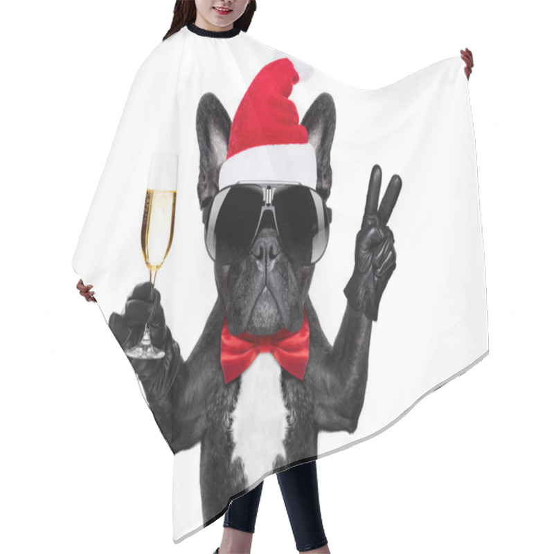 Personality  Santa Claus Christmas Dog  Hair Cutting Cape