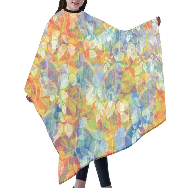 Personality  Floral Background Hair Cutting Cape