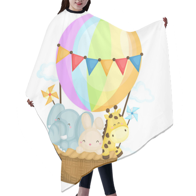 Personality  Air Balloon Animal Hair Cutting Cape