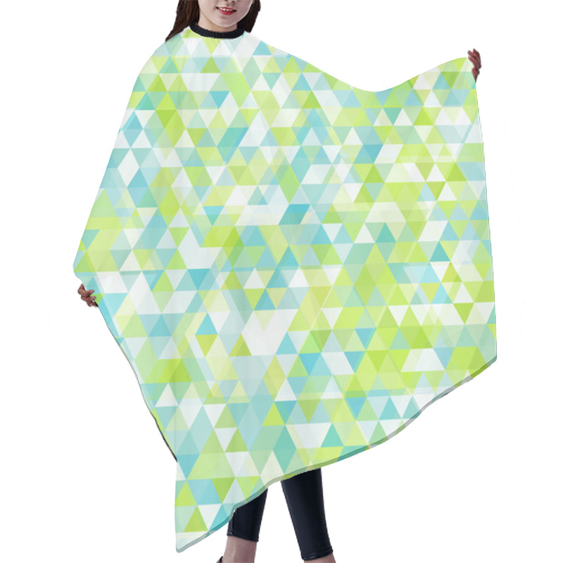 Personality  Retro Triangle Geometric Pattern For Mosaic Banner Design. Hair Cutting Cape