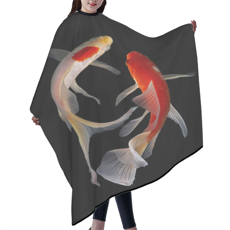 Personality  Yin Yang Koi Fish Black And White Background Hair Cutting Cape