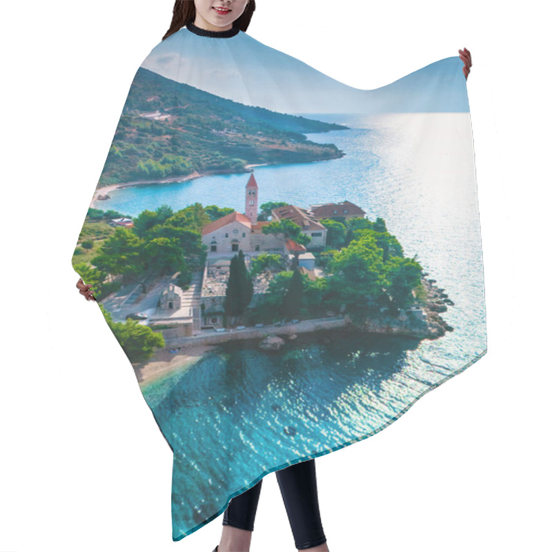 Personality  Nestled Along The Stunning Coast Of Brac Island Croatia, A Picturesque Village Glimmers Under The Sun Hair Cutting Cape