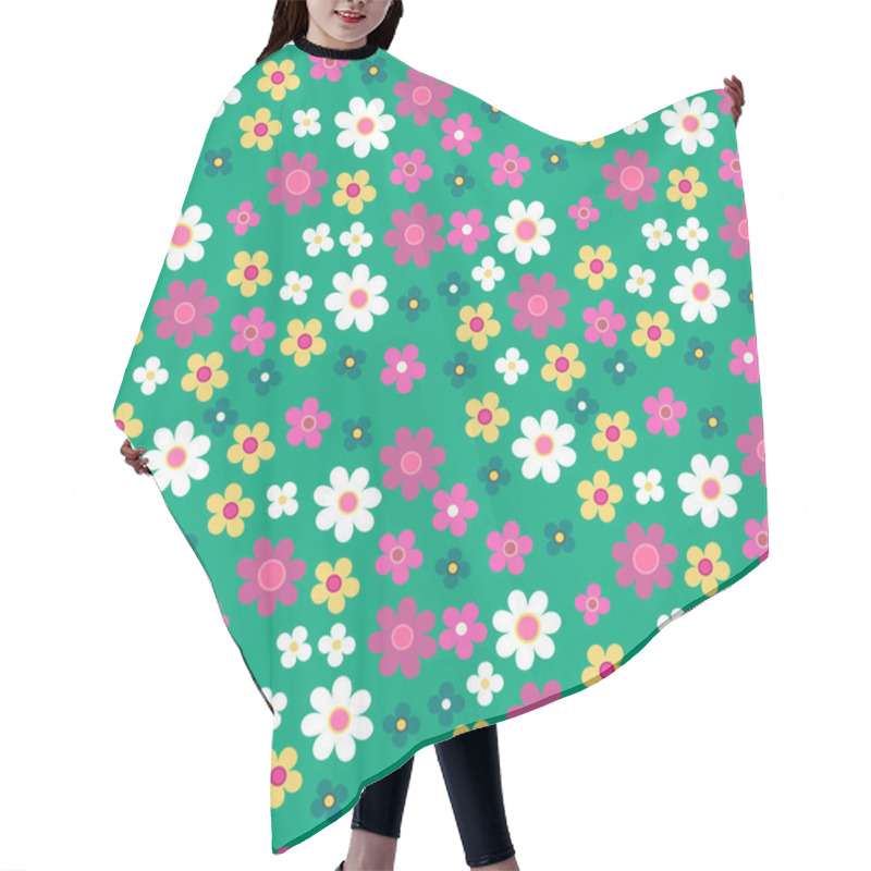 Personality  Seamless Retro Floral Pattern Hair Cutting Cape