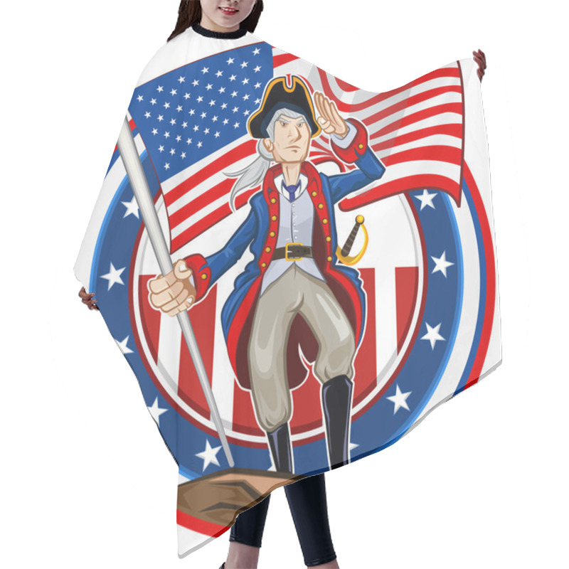 Personality  American Patriot Emblem Hair Cutting Cape