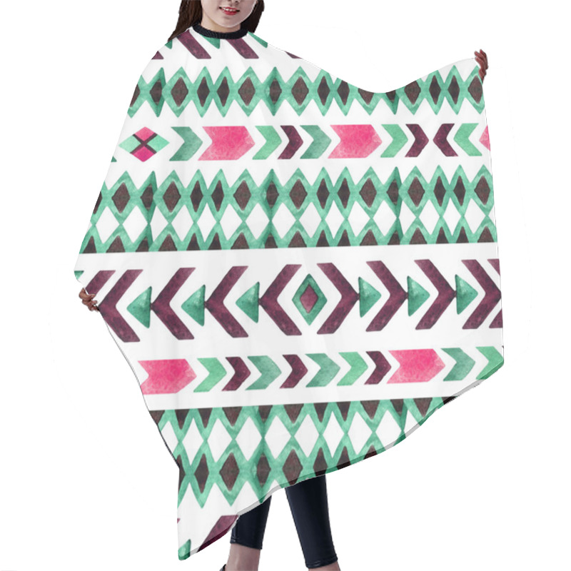 Personality  Geometrical Ethnic Seamless Pattern Hair Cutting Cape