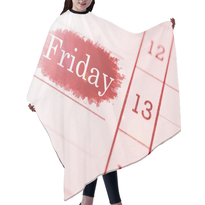 Personality  Friday 13th On Grunge Paper. Hair Cutting Cape